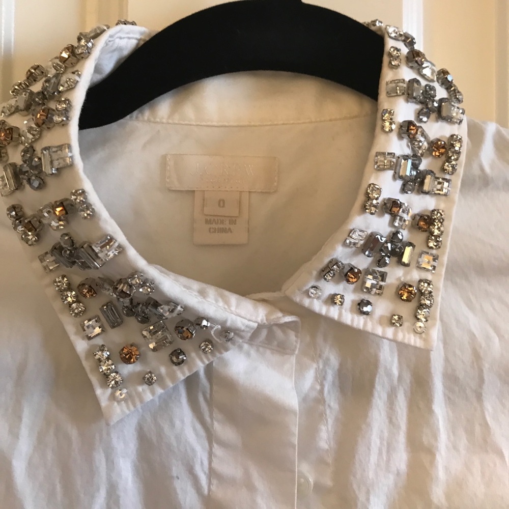 J Crew beaded blouse